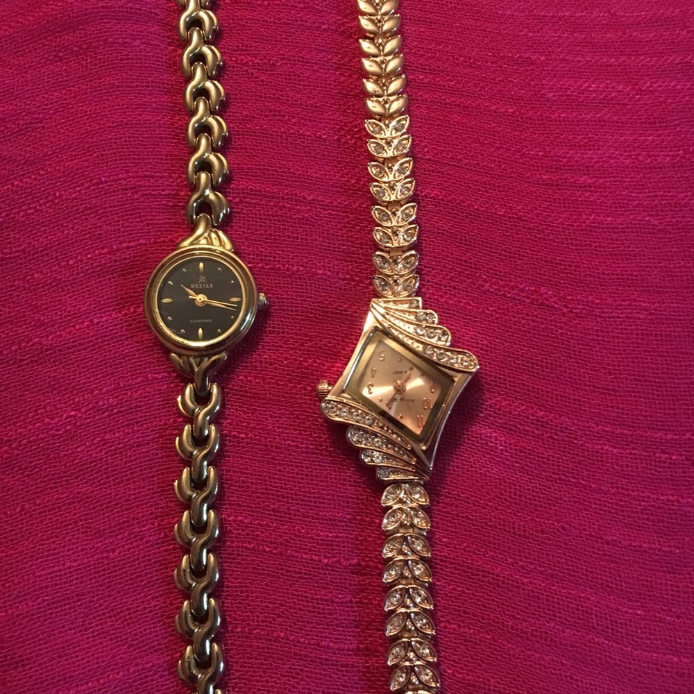 2 Watches Rose Gold And Gold Watches